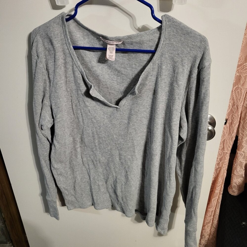 WOMANS VICTORIAS SECRET WAFFLE KNIT TOP SZ XL